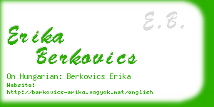 erika berkovics business card